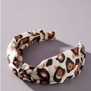 Anthropologie Cheetah-Printed Knot Headband